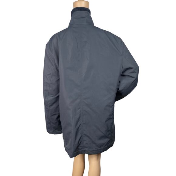 Tasso Elba Gray Funnel Neck Long Jacket Coat Men's SZ L - Picture 10 of 15
